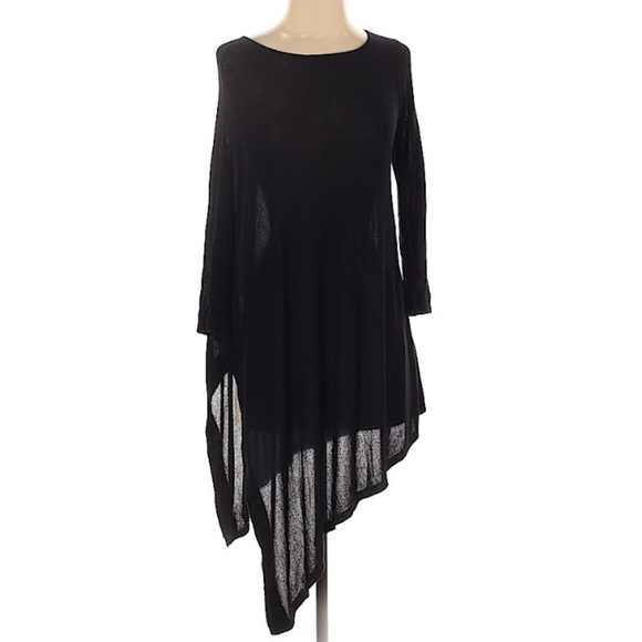 EXPRESS XS Black Asymmetrical pull over sweater women’s top - Picture 1 of 5